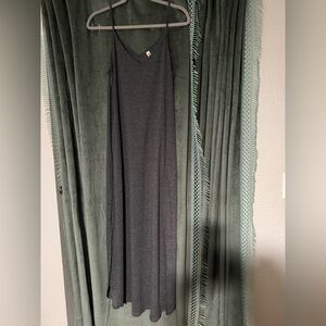 Charcoal Sleeveless Maxi Dress